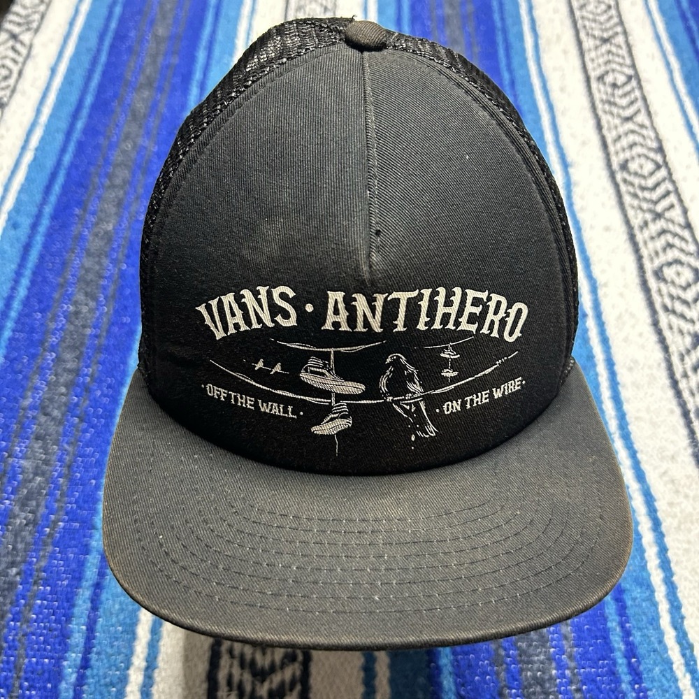 Vans x Anti Hero Wired Trucker Hat Black Snapback Off The Wall 2019